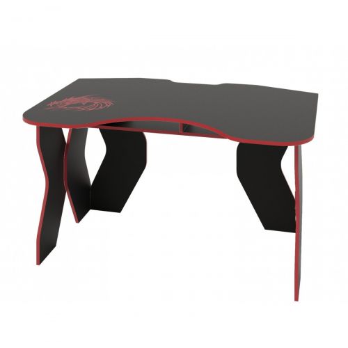 Birou PC KL 9.0, 140x89x75cm, Wenge/Rosu-p2