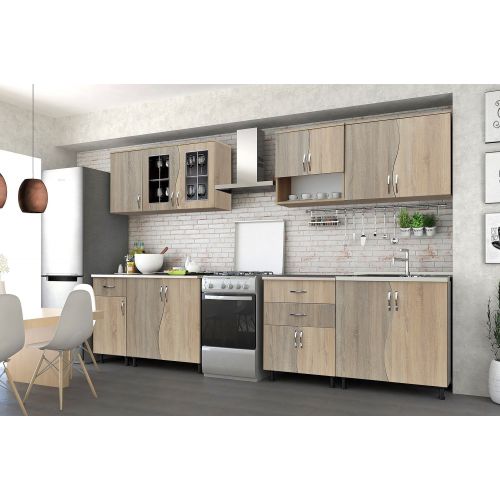 Bucatarie PAULA 2.6M - Sonoma / Trufe