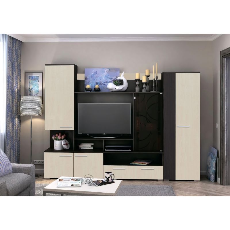 Living SIENA, 260x41x194cm - wenge/mesteacan